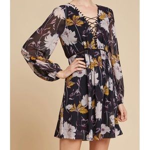 NWT Ella Moss floral haze Georgette dress